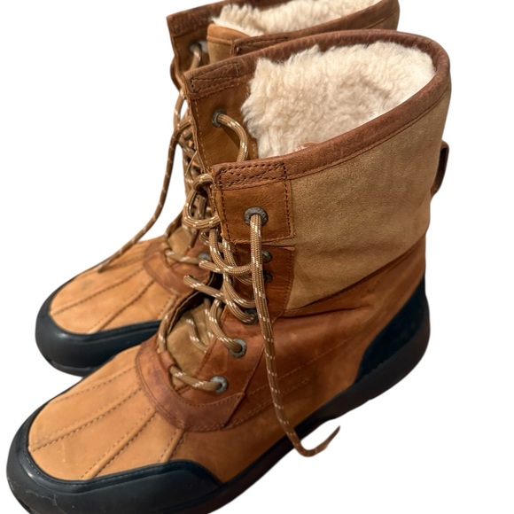 UGG Other - Ugg  tan and Brown Lace-Up Winter Boots